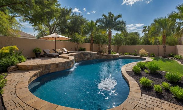 Fiberglass Kidney Swimming Pool with Rocks