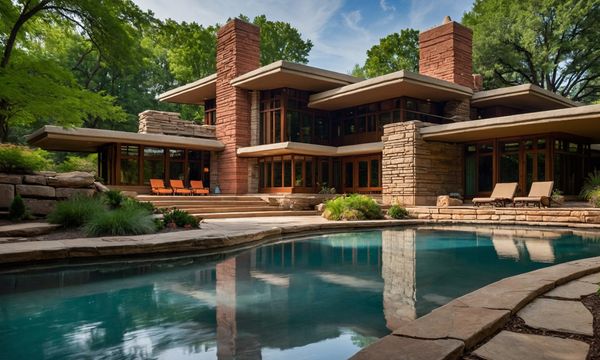 Frank Lloyd Wright style Swimming Pool