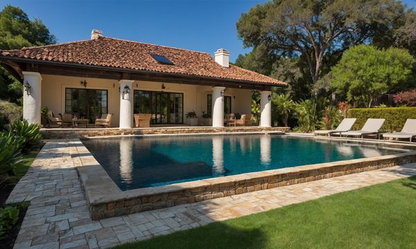 Traditional House with Rectangle Swimming Pool