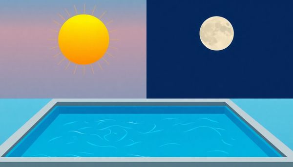 Day and Night Pool Cooling Illustration