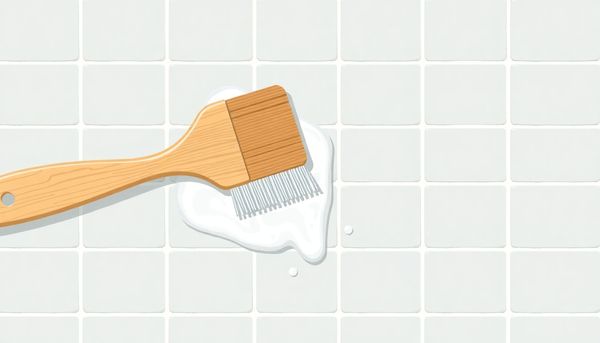 Person Cleaning Pool Tiles Illustration