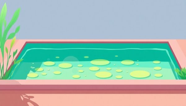 Tools Fighting Algae in Pool Illustration