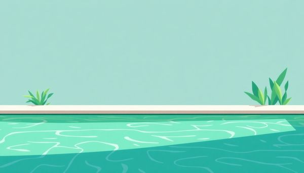 Minimalist Pool Illustration With Algae Hints