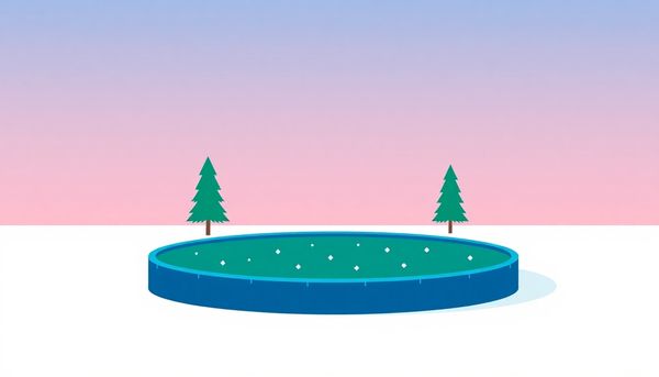 Winterized Above-Ground Pool With Snowflakes