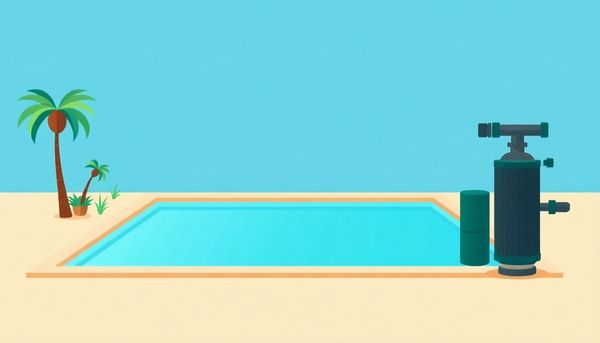 Serene Poolside Scene With Filter System