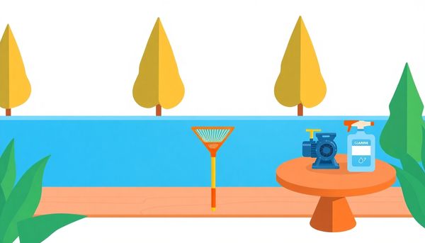 Swimming Pool Maintenance Illustrated Scene