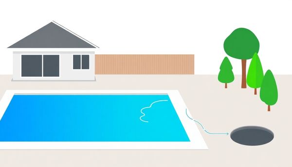 Minimalist House Pool and Garden Illustration