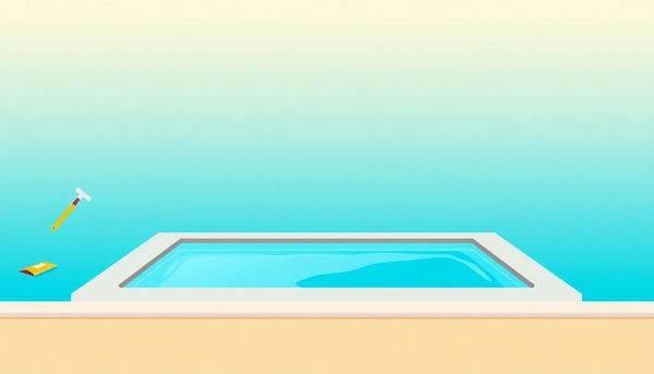 Serene Pool Scene With Repair Tools