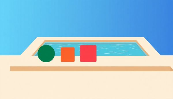 Minimalist Poolside Scene With Salt Generators