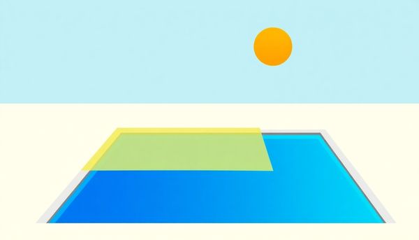 Modern Pool Scene With Solar Cover