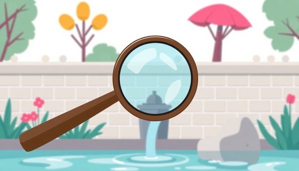 Minimalist Pool Equipment Inspection Illustration