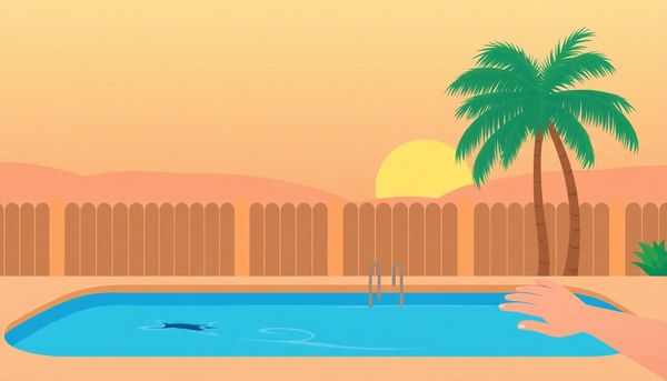 Swimming Pool Fun and Repair Illustration