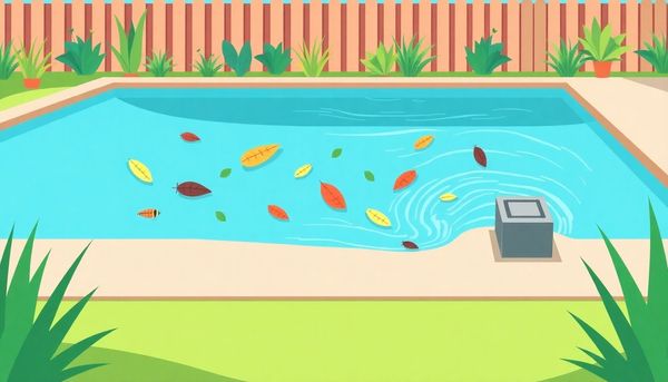 Backyard Pool With Skimmer And Debris