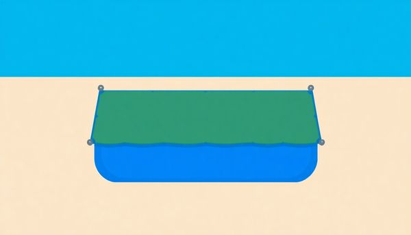 Pool With Forest Green Safety Cover