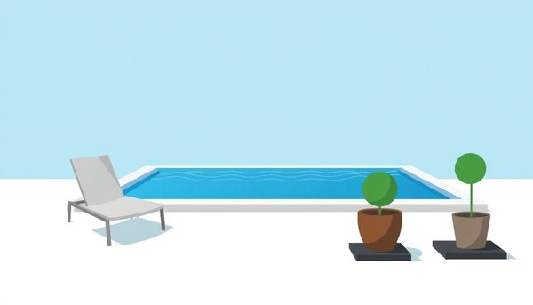 Modern Pool With Lounge Chair And Plant