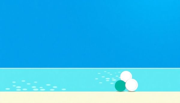 Minimalist Pool Scene With Chlorine Tablets