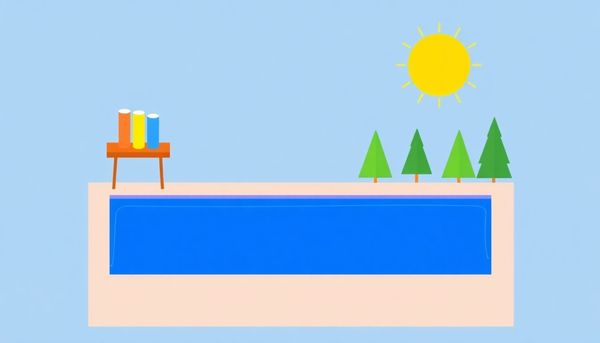 Minimalist Pool Chemistry Illustration