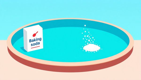 Illustration of Baking Soda Cleaning Pool