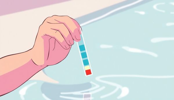 Hot Summer Day Pool Maintenance Illustration