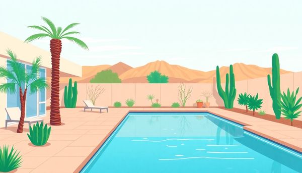 Flat Design Of Baquacil Pool Illustration