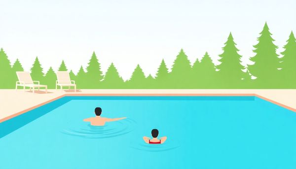 Chlorine-Free Swimming Experience Illustration