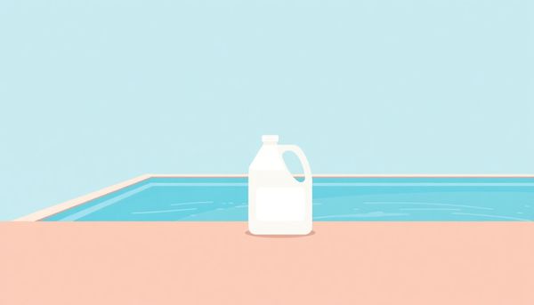 Minimalist Pool Maintenance Setup Illustration