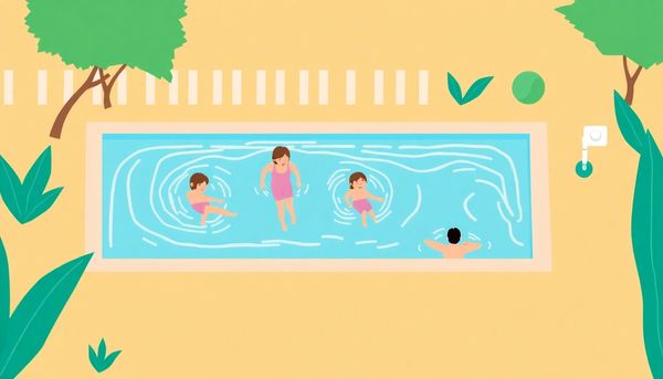 Family Enjoying Chlorine-Free Pool Swim