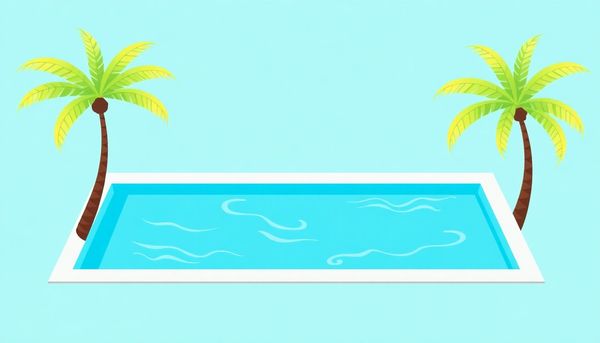 Clear Pool With Palm Trees Nearby