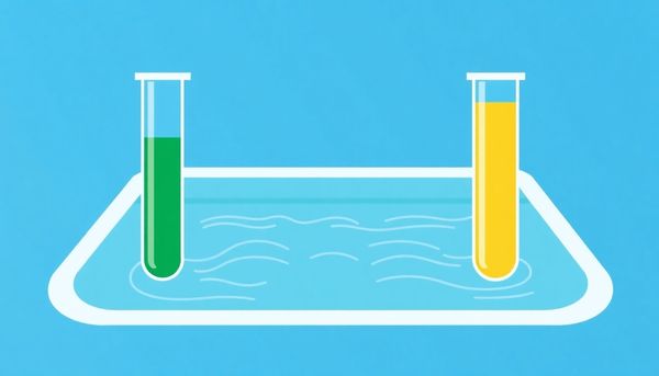 Pool Chemistry Test Tubes Illustration