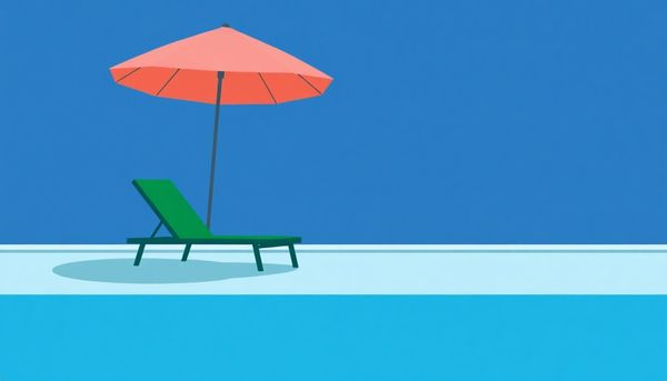 Serene Poolside With Lounger And Umbrella