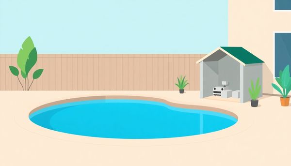 Backyard Pool with Equipment Shelter